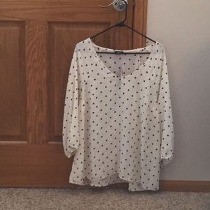 Torrid polka dot blouse